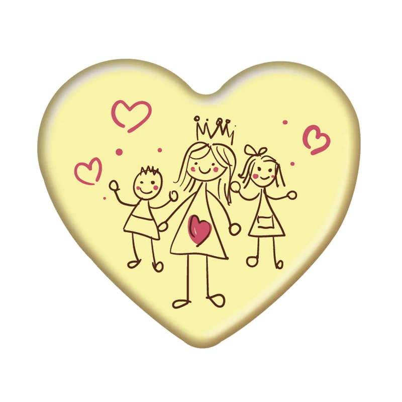 CORAZÓN CHOCOLATE BLANCO MAMÁ 50X44MM