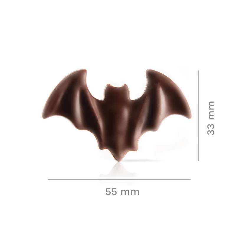 DECORACIÓN CHOCOLATE MURCIÉLAGO HALLOWEEN 55X33MM
