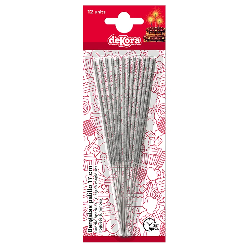 DISPLAY 25 BLISTER 12 BENGALAS PALILLO 17 CM