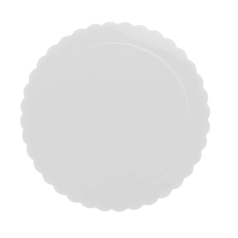 PLATO REDONDO PARA TARTA ONDULADO BLANCO 3 MM 30CM