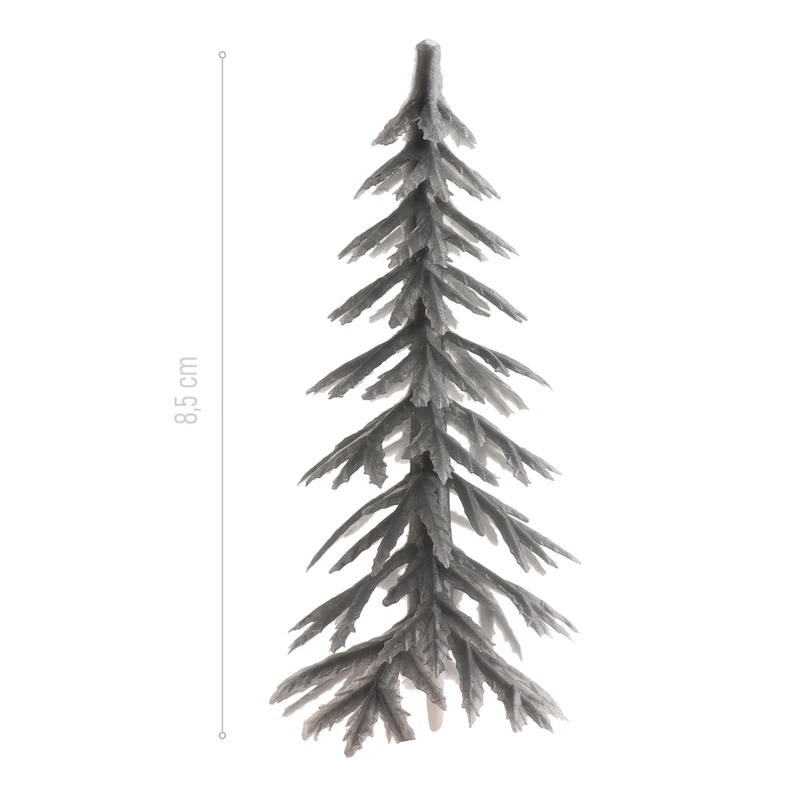 CAKE TOPPER FIGURA PLASTICO PINO PLATA 8.5CM 144 UDS