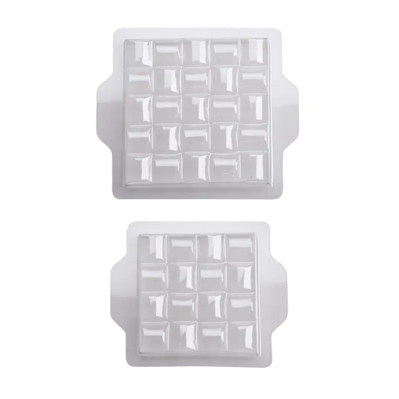 KIT 2 MOLDES PLÁSTICO SEMI FRÍO CUADRADO GRANDE/PEQUEÑO