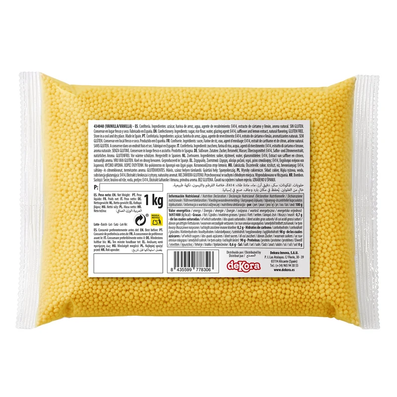 DEKOCRUNCHIES SABOR VAINILLA 1KG