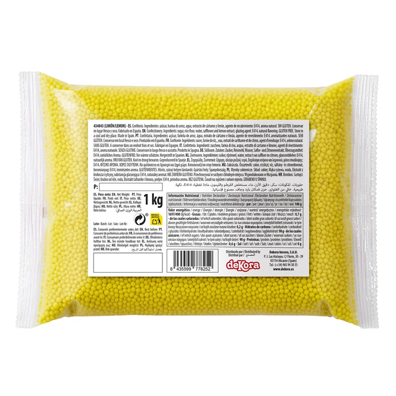 DEKOCRUNCHIES SABOR LIMÓN 1KG