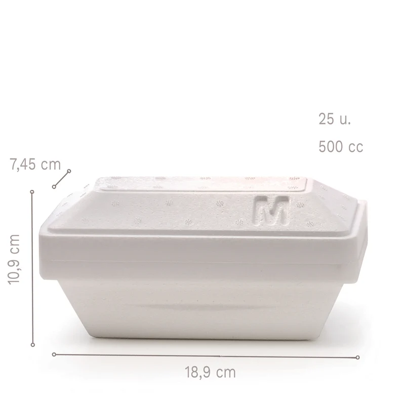 CUBETAS PORTAHELADOS 500CC: 18,9 X 10,9 CM H 7,45CM – 50 UDS