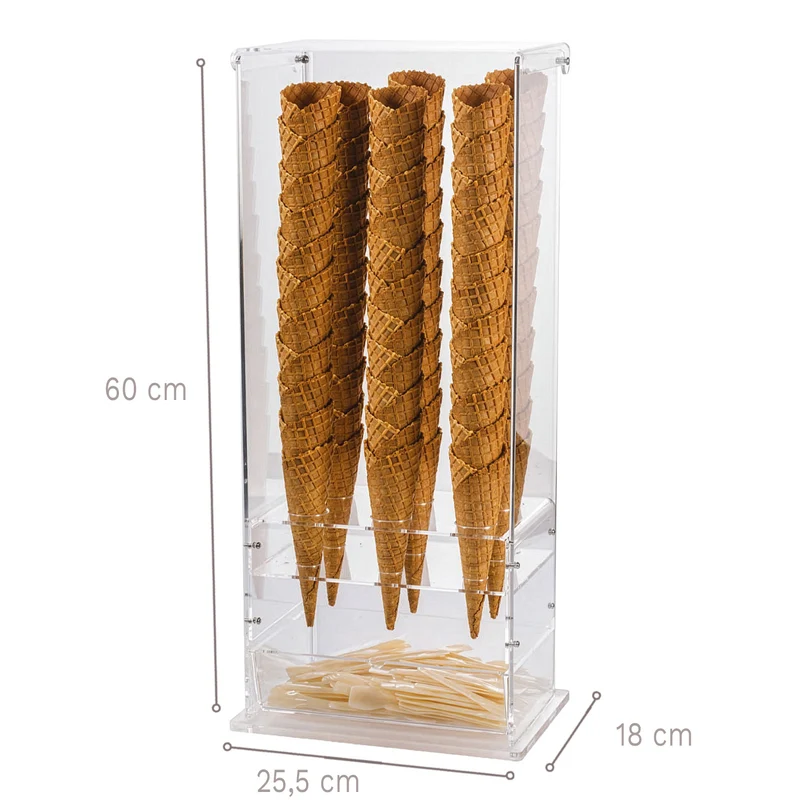 SOPORTE PARA CONOS CON CAJÓN EXTRAÍBLE 25,5 x18 H 60CM