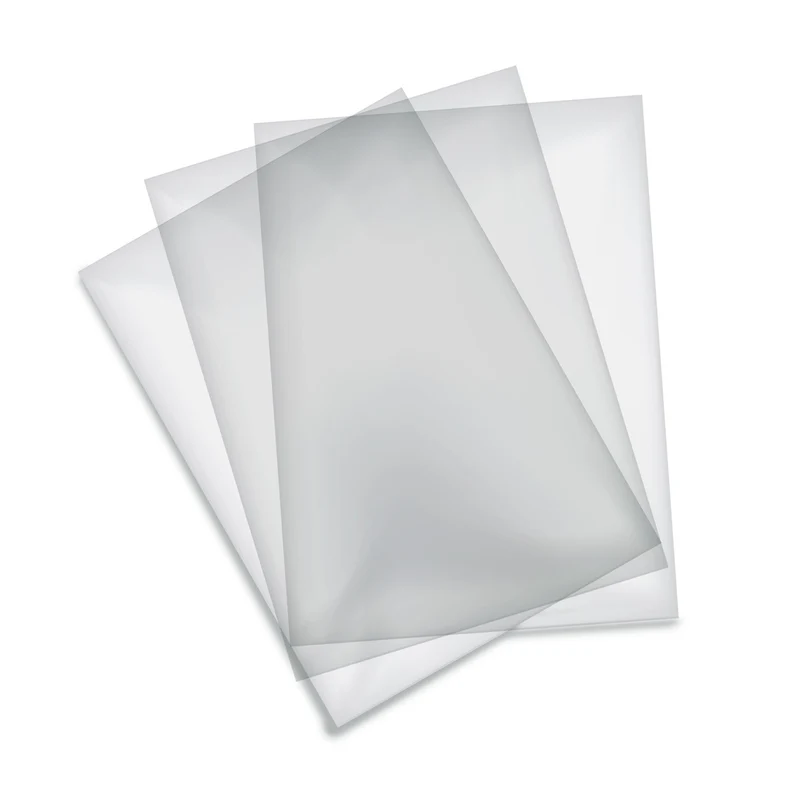 LÁMINAS DE ACETATO PVC 60X40CM -80 µ - 50 UDS