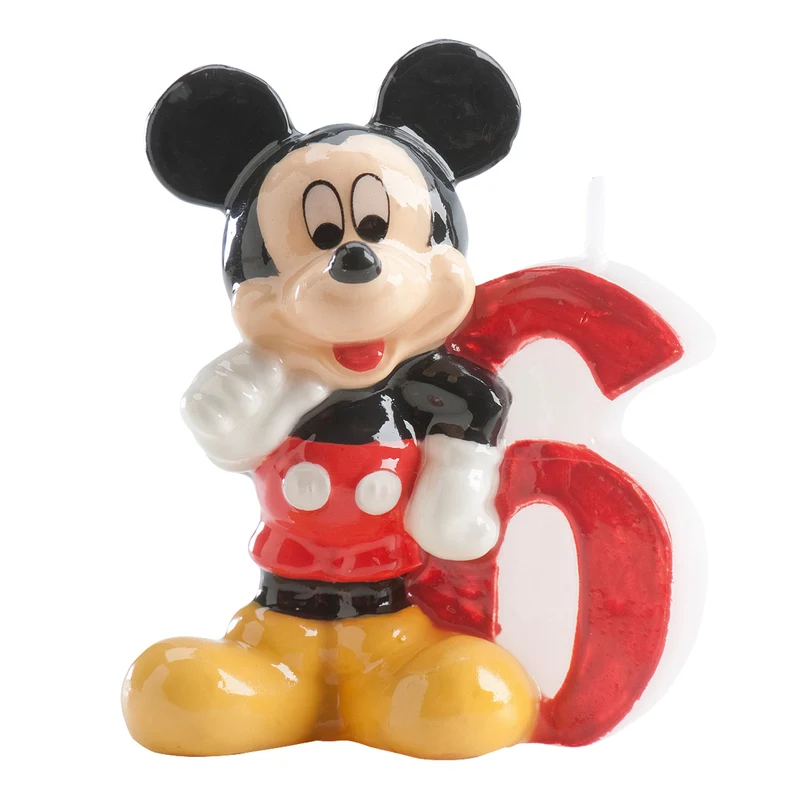 VELA DE CUMPLEAÑOS 3D MICKEY MOUSE | Nº 6 | 6,5CM