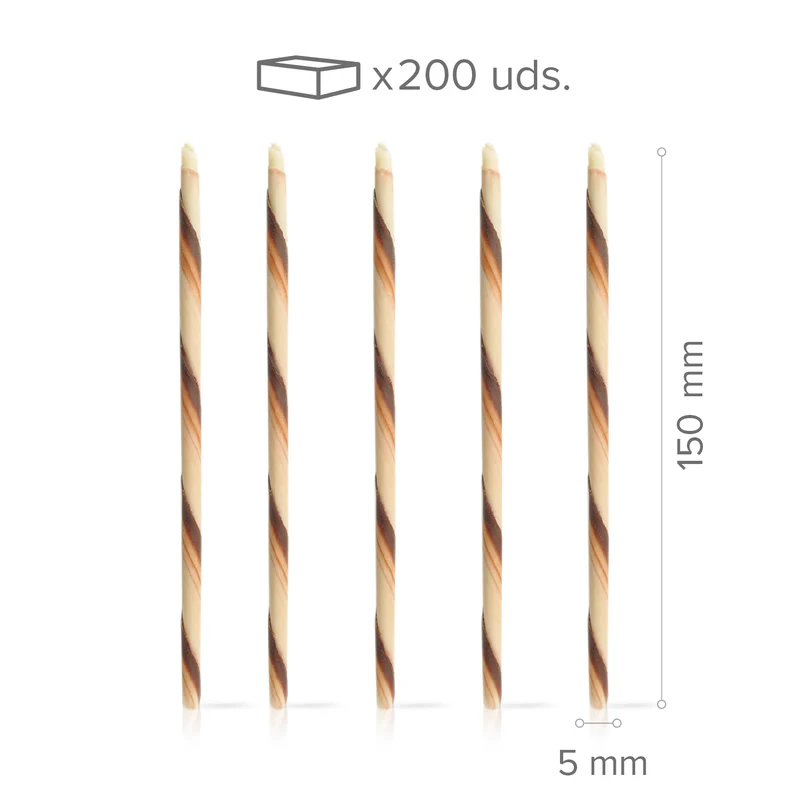 CIGARRILLO CHOCOLATE ESTILO RETRO 150X5MM - 200 UDS