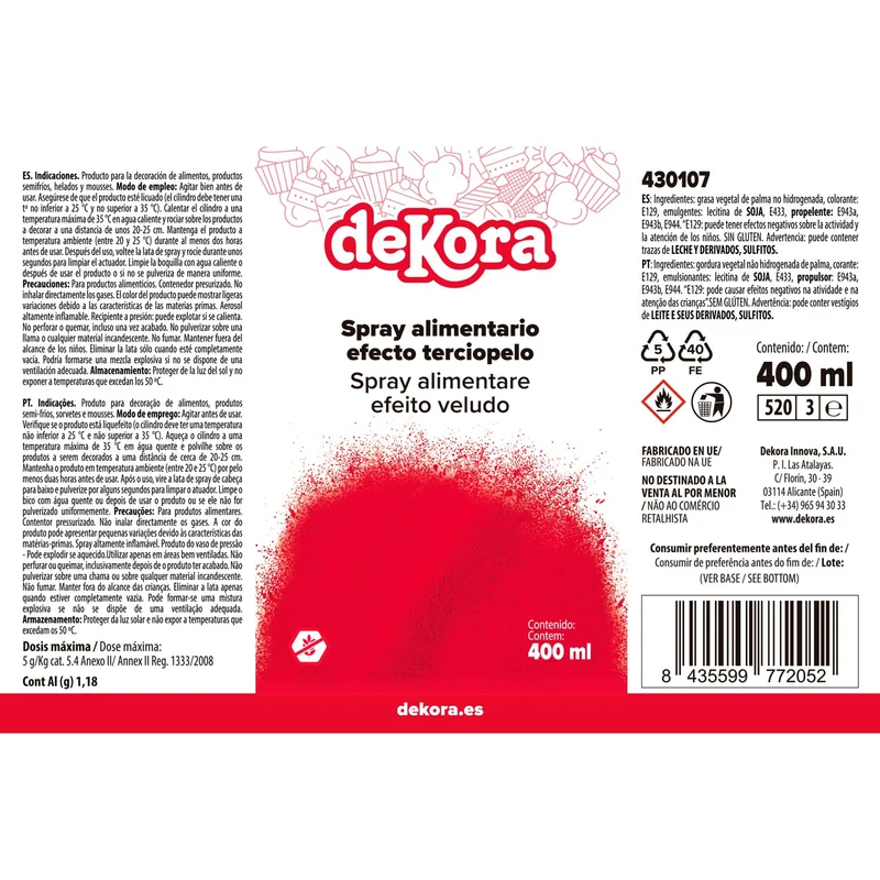 SPRAY ROJO ATERCIOPELADO 400ML
