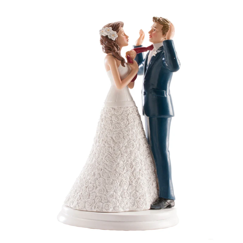 PAREJA DE BODA "MANOS ARRIBA" 20 CM