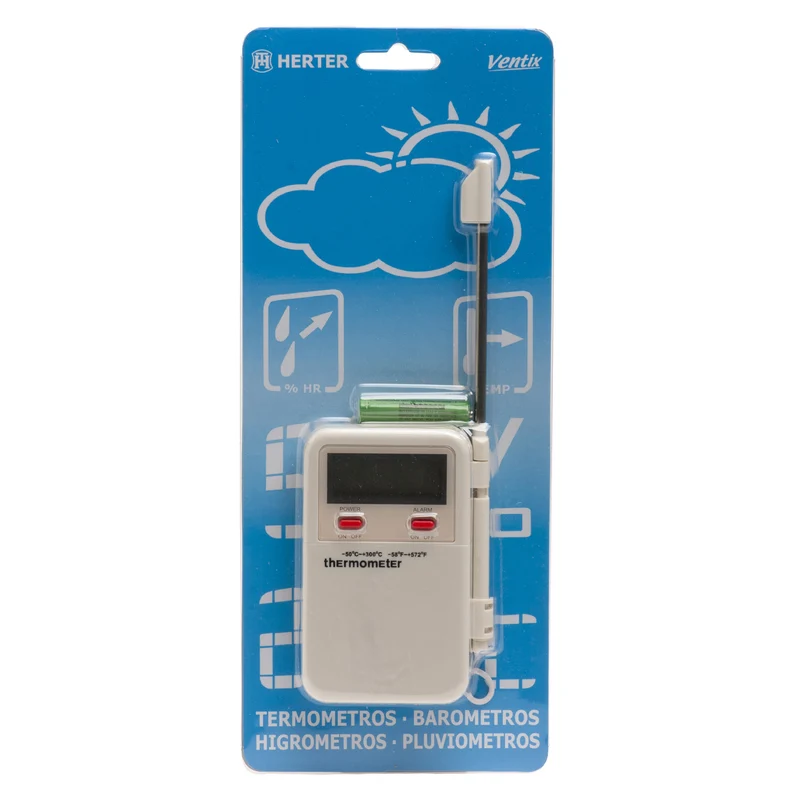 TERMÓMETRO DIGITAL CON ALARMA -50ºC +300ºC