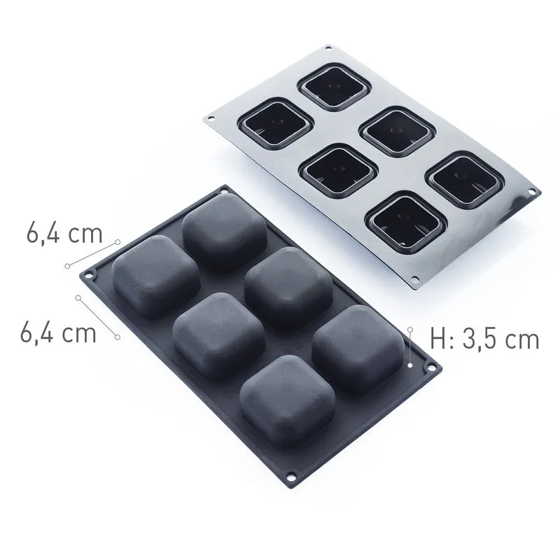 6 MOLDES BOX DIAM64X64 H35MM
