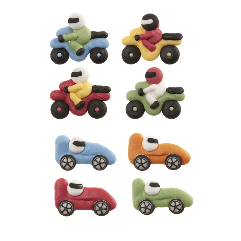 DECORACIÓN AZÚCAR COCHES Y MOTOS 8 DISEÑOS