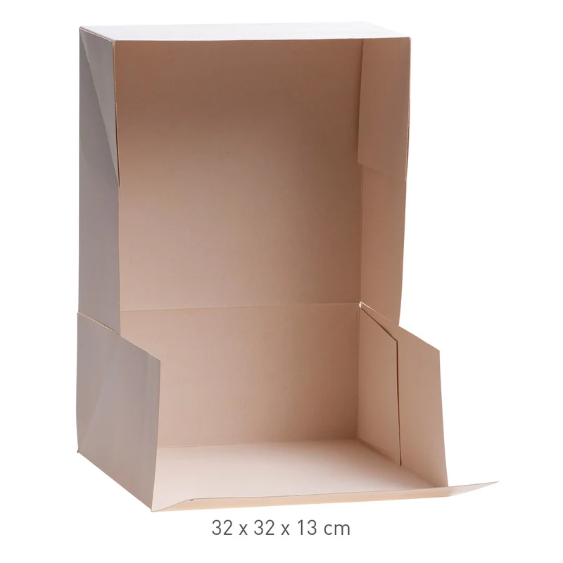 CAJA TARTA BLANCA CARTÓN 32X32X13CM