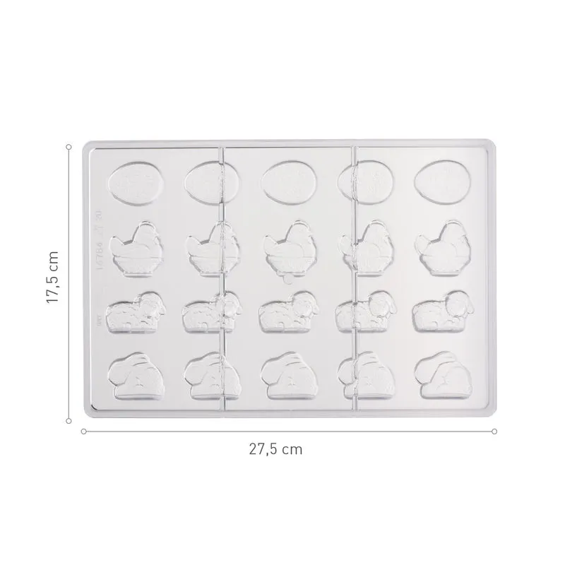 MOLDE POLICARBONATO SURTIDO PASCUA 4G 275X175MM