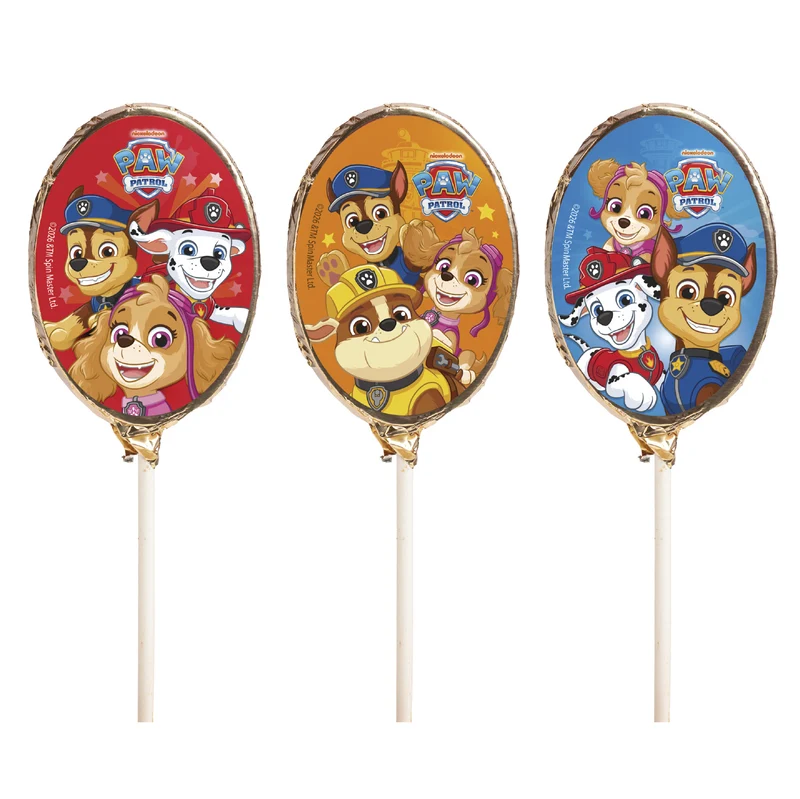 PIRULETAS CHOCOLATE SURTIDAS PAW PATROL 30GR