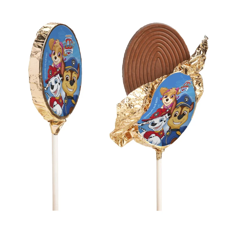 PIRULETAS CHOCOLATE SURTIDAS PAW PATROL 30GR
