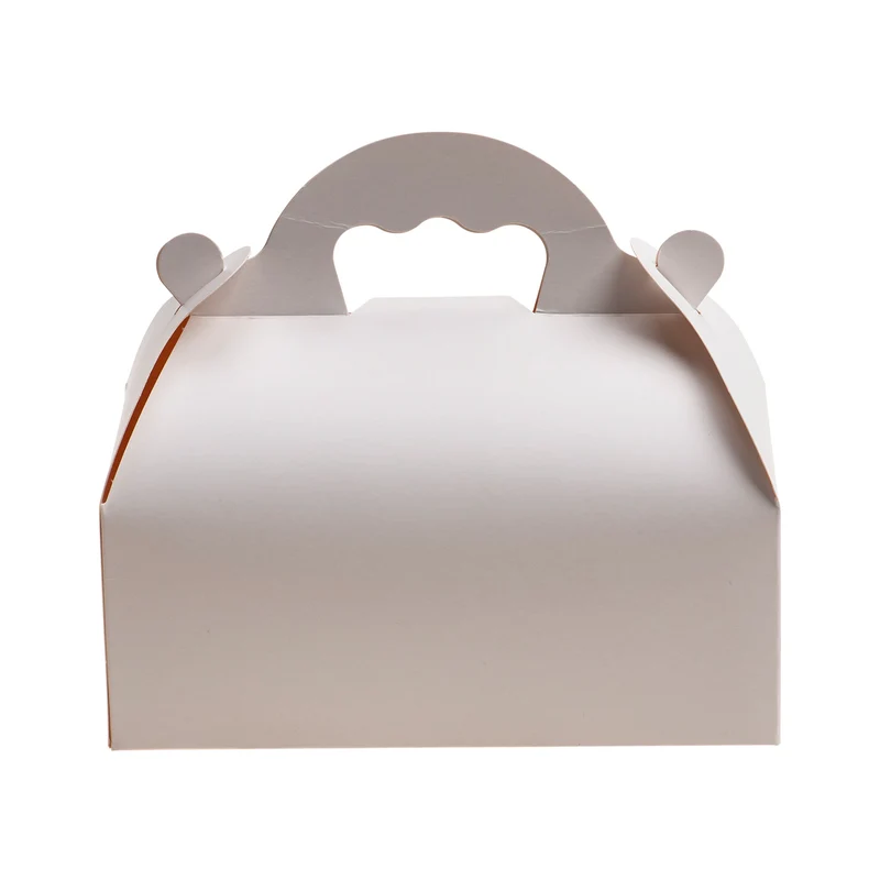 CAJA BLANCA CARTÓN CON ASAS DE PASTELERÍA 10X18X7CM