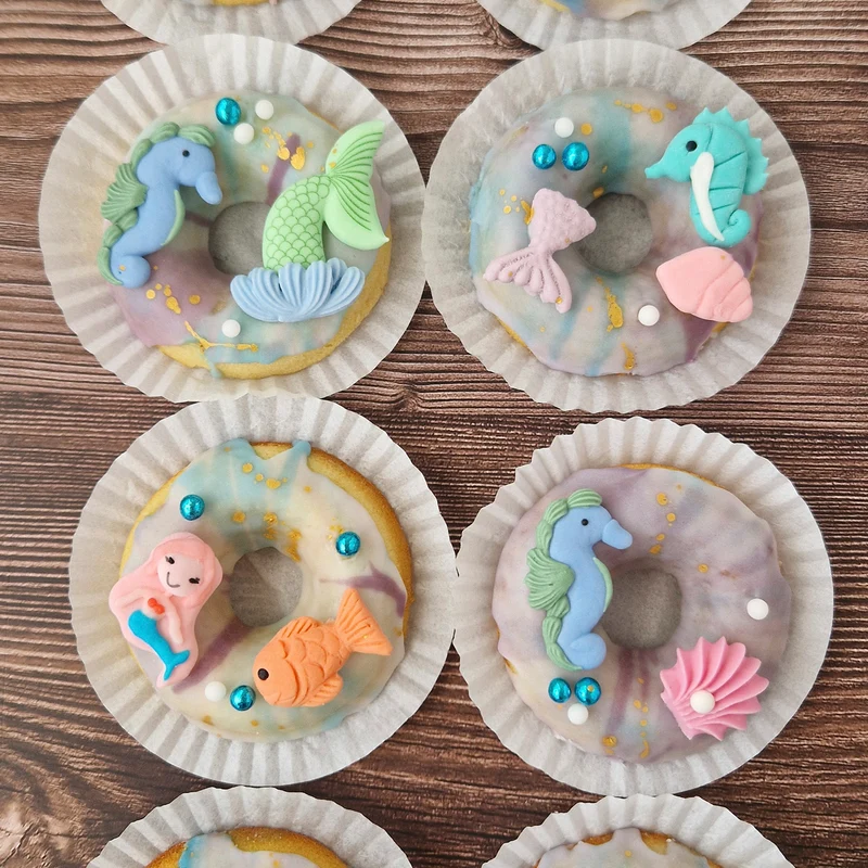DECORACIÓN AZÚCAR SIRENAS 7 DISEÑOS