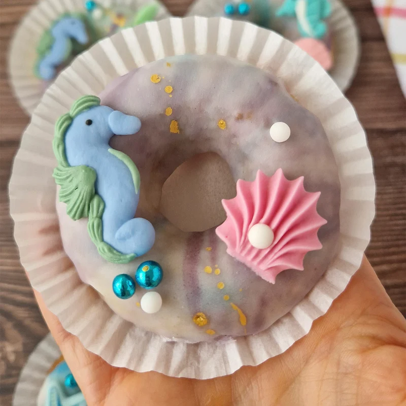 DECORACIÓN AZÚCAR SIRENAS 7 DISEÑOS