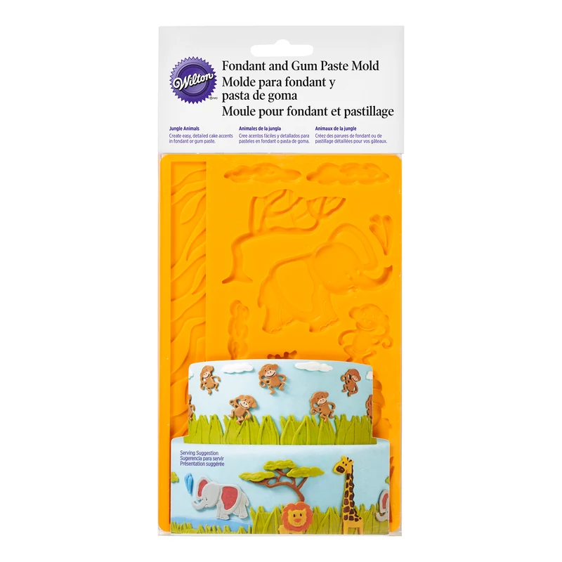 WILTON MOLDE FONDANT Y PASTA DE GOMA ANIMALES DE LA SELVA