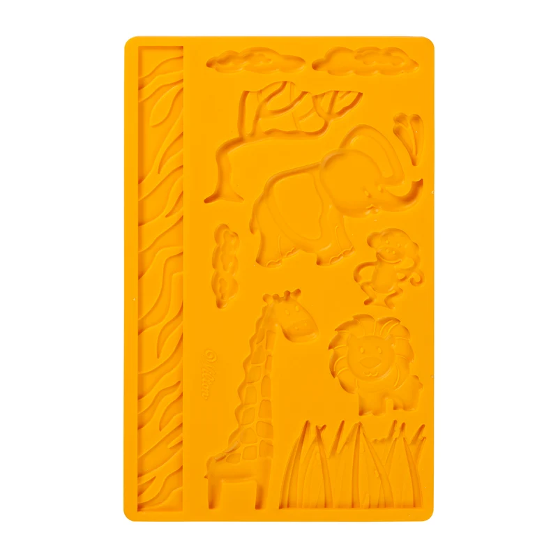 WILTON MOLDE FONDANT Y PASTA DE GOMA ANIMALES DE LA SELVA