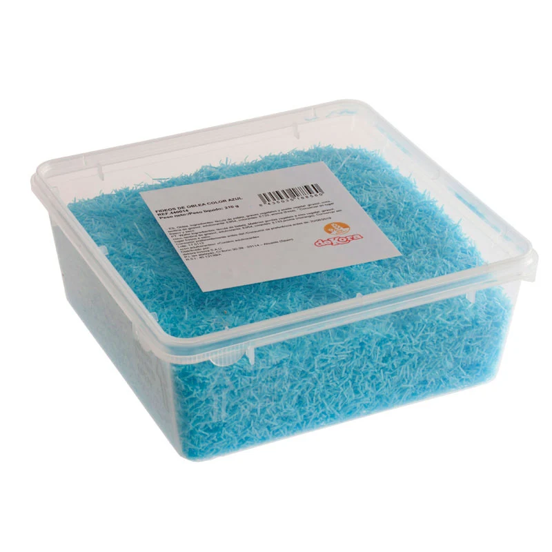 FIDEOS DE OBLEA COLOR AZUL 210 gr