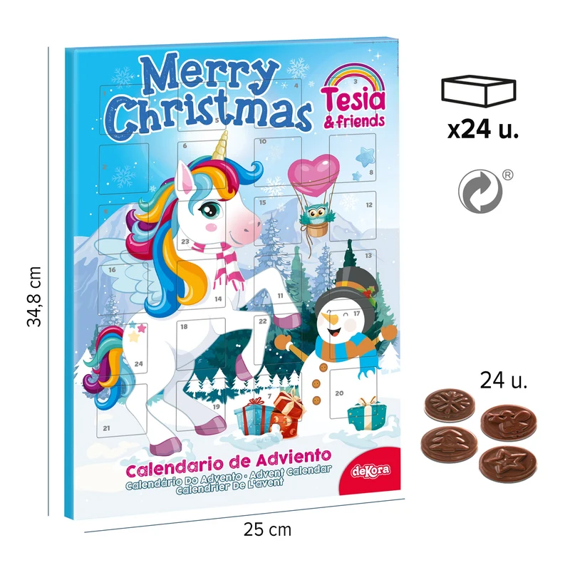 CALENDARIO CHOCOLATE TESIA EN LA NIEVE 50GR