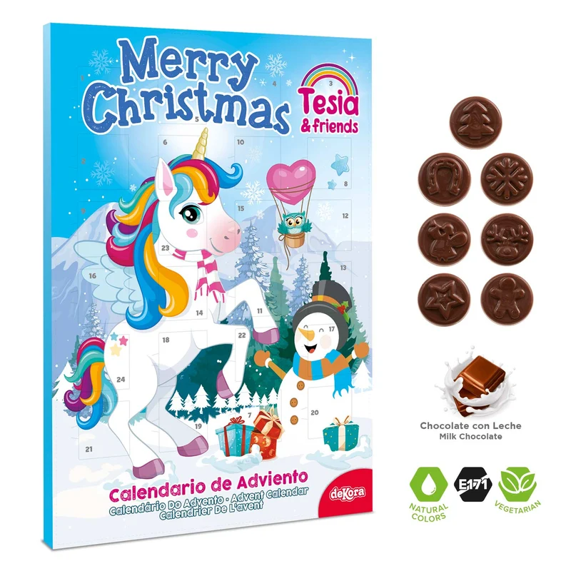 CALENDARIO CHOCOLATE TESIA EN LA NIEVE 50GR