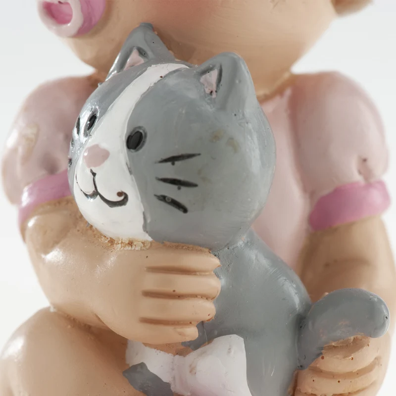 BAUTIZO NIÑA CON GATO 10CM