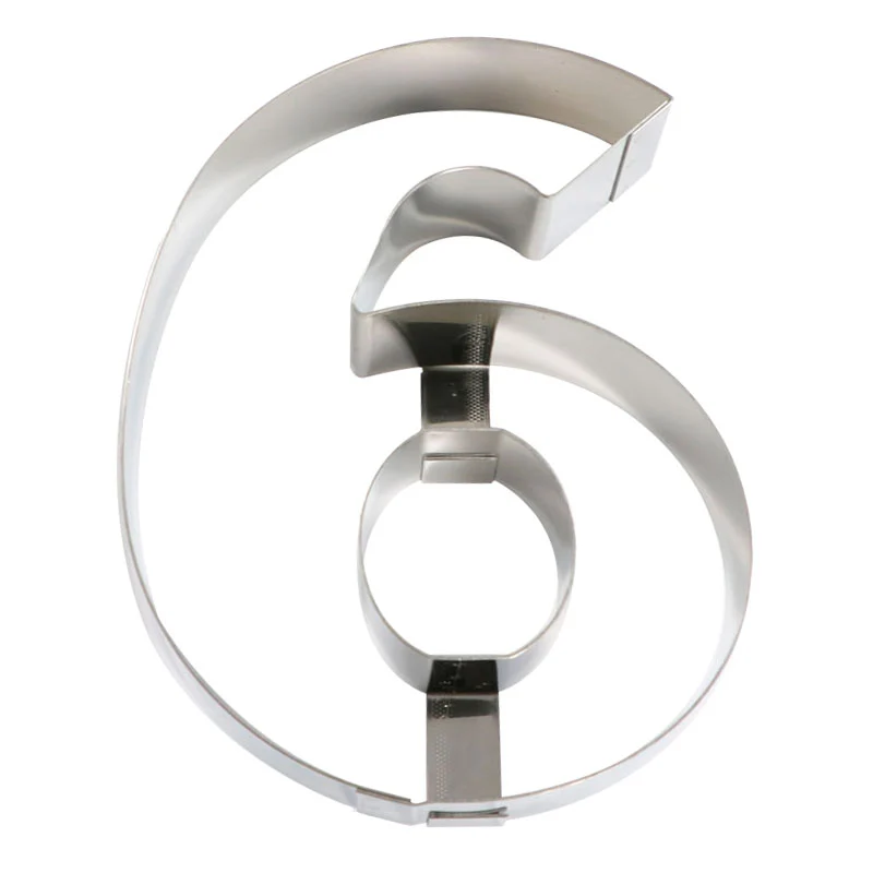 MOLDE ACERO INOX TARTA NÚMERO SEIS 20 x 16 x 4 CM