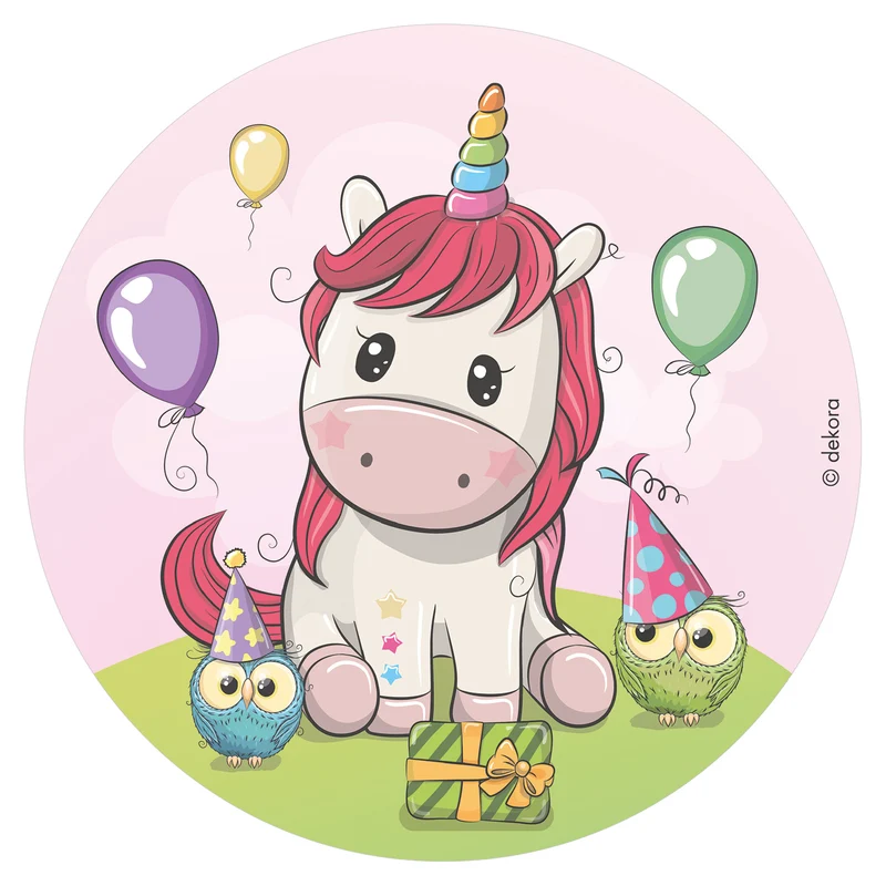 DISCO OBLEA TARTA UNICORNIO BABY 20CM