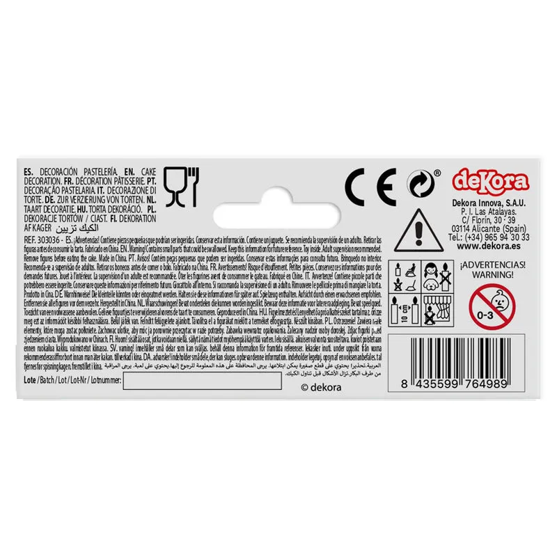 KIT PVC RETAIL CIRCO CON 10 VELAS PARA DECORAR TARTAS