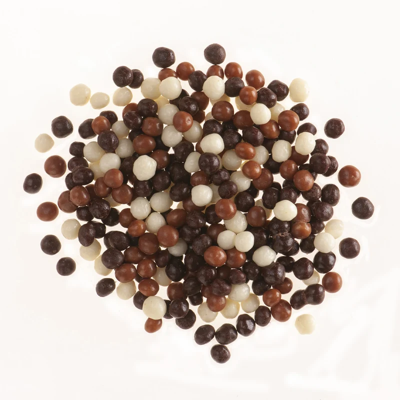 MINI PERLAS CHOCOLATE CRISPY 3 CHOCOLATES Ø 0.5CM 600GR