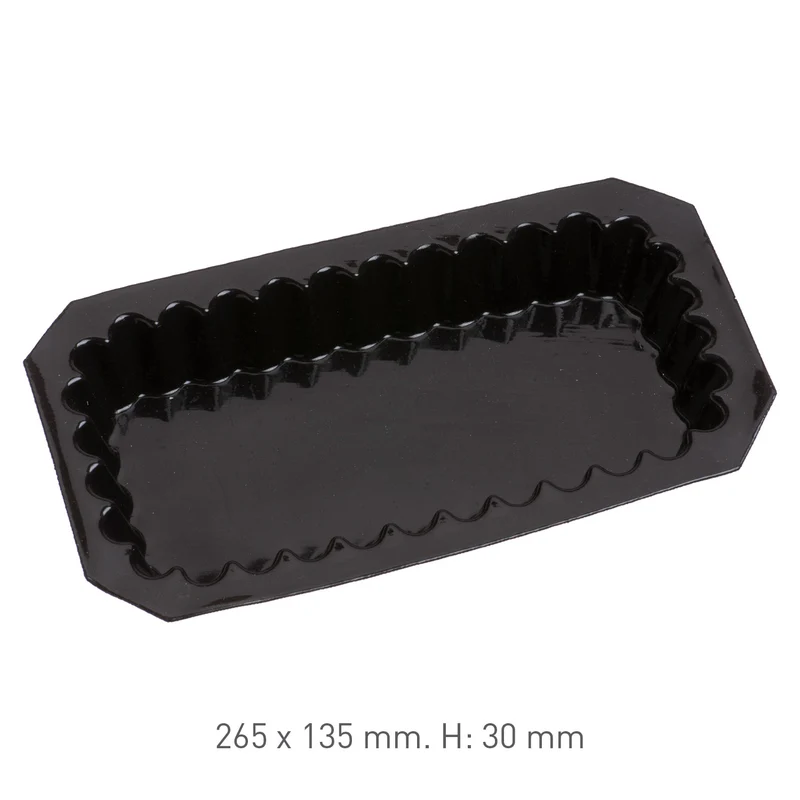 MOLDE SILICONA TARTA RECTANGULAR 135X165MM H30MM Vol 90CL