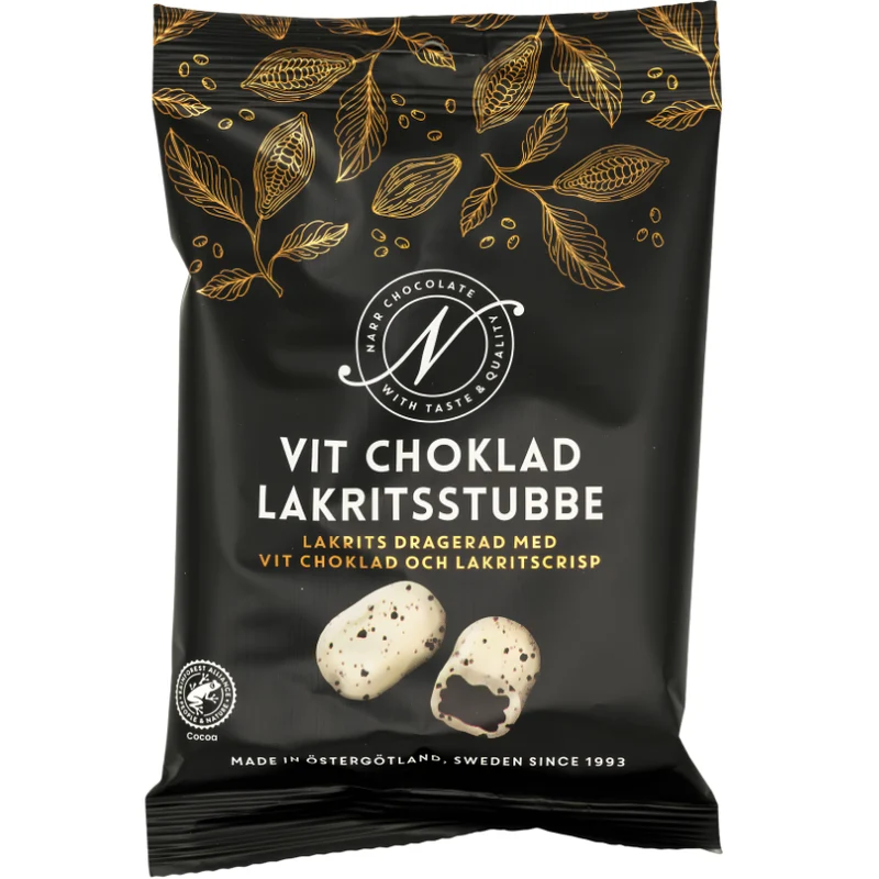 Narr Lakritsstubbe con Cioccolato Bianco