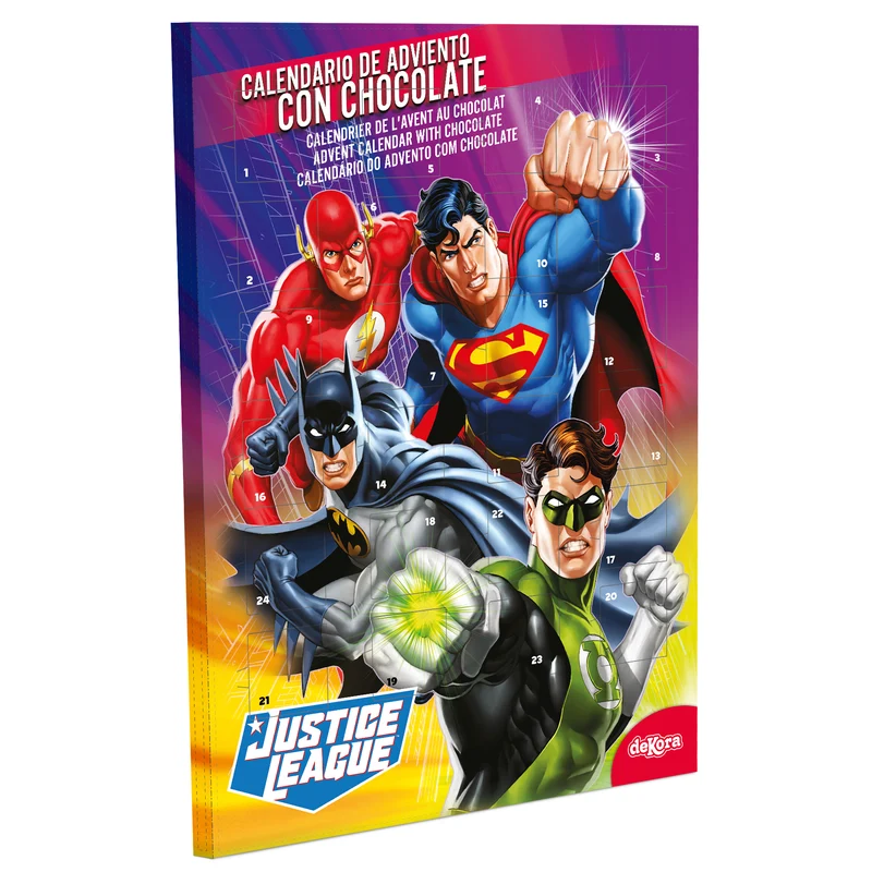 CALENDARIO CHOCOLATE LIGA DE LA JUSTICIA 50GR