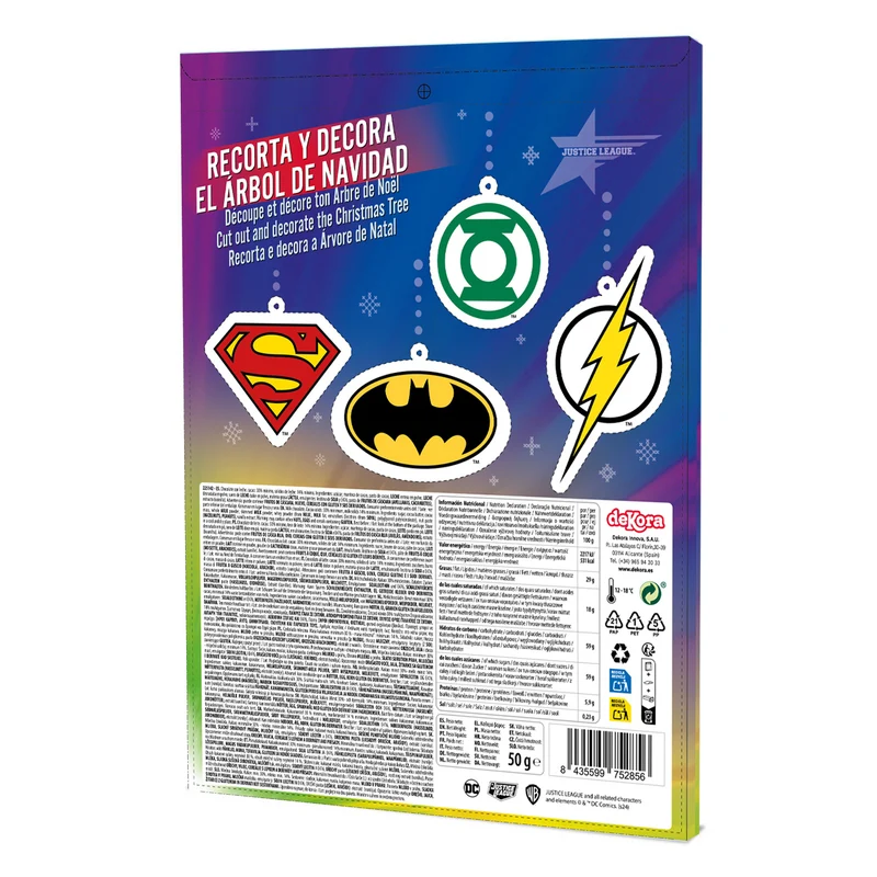 CALENDARIO CHOCOLATE LIGA DE LA JUSTICIA 50GR