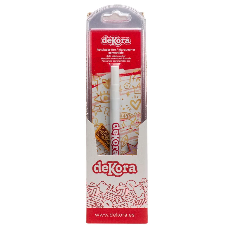 12 ROTULADORES TINTA COMESTIBLE REPOSTERIA ORO PERLADO