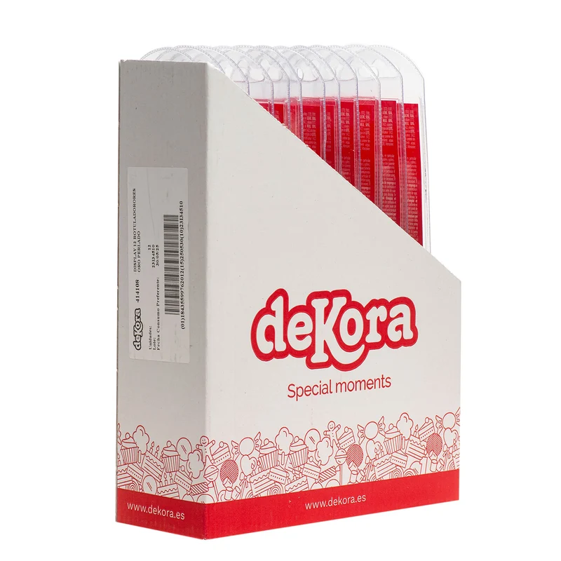 12 ROTULADORES TINTA COMESTIBLE REPOSTERIA ORO PERLADO