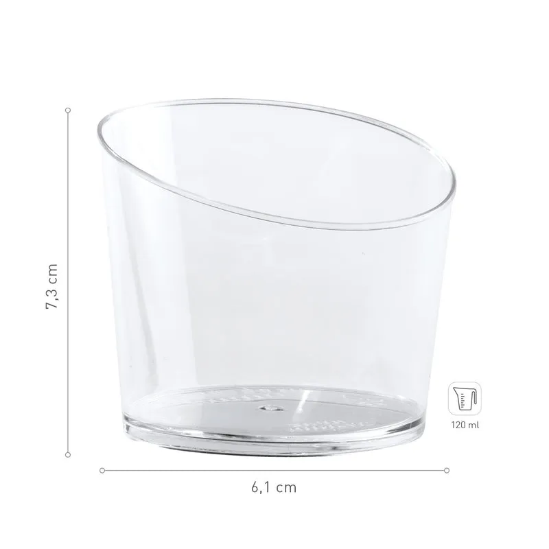 VASITO PLASTICO TRANSPARENTE GREEK Ø 73X61MM CAP.120ML
