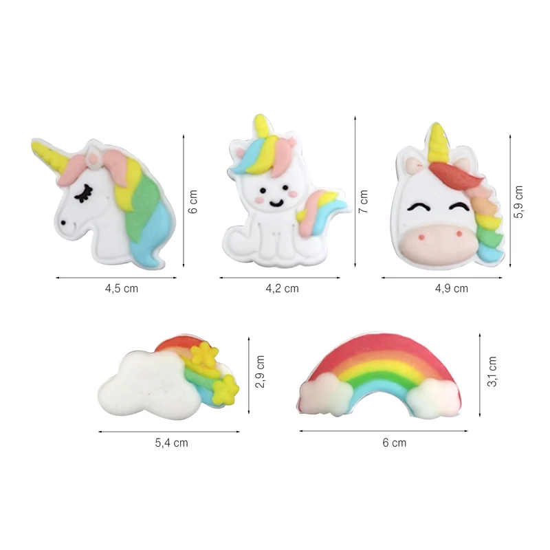 DECORACIÓN AZÚCAR UNICORNIO 2D