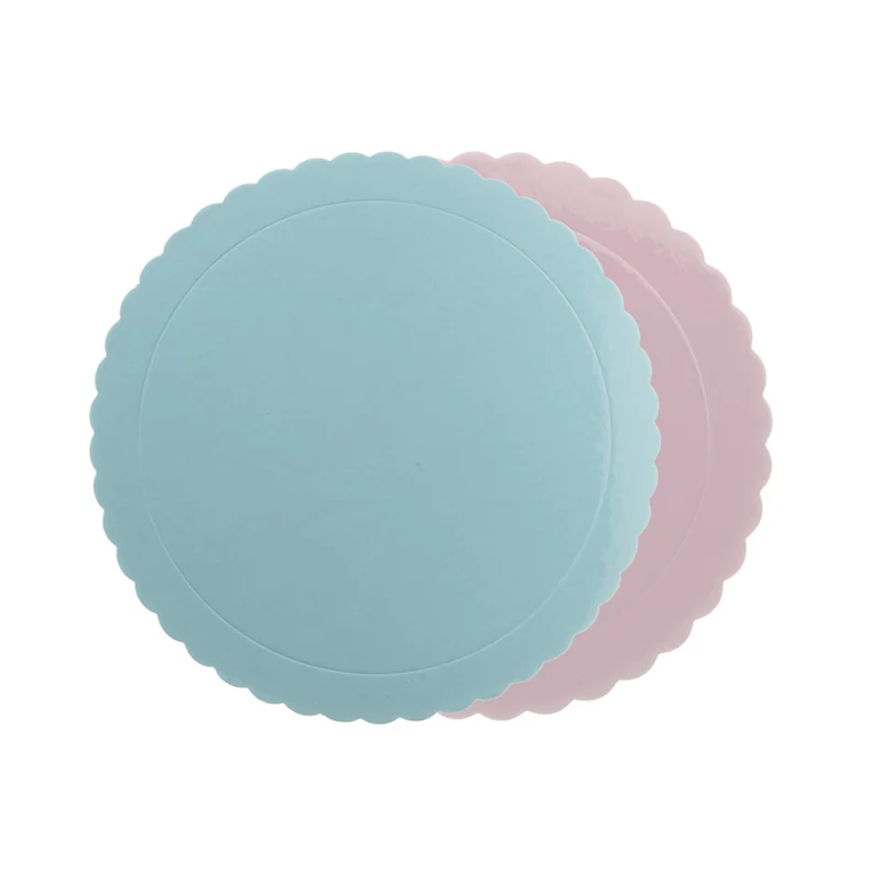 PLATO REDONDO PARA TARTA ONDULADO AZUL / ROSA 3MM Ø 35CM