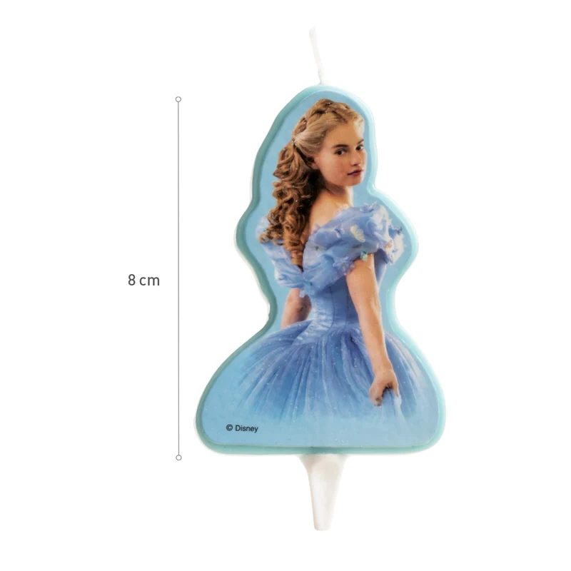 DISPLAY 12 VELAS 2D CINDERELLA 8CM