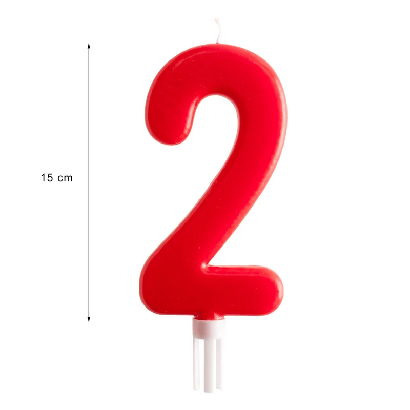 DISPLAY 6 VELAS GIGANTES Nº2 -15CM