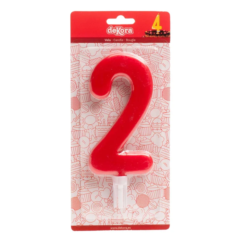 DISPLAY 6 VELAS GIGANTES Nº2 -15CM