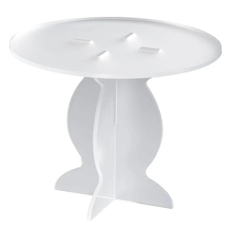 MINI SOPORTE PLEXIGLAS BLANCO Ø 21CM H 16.3CM