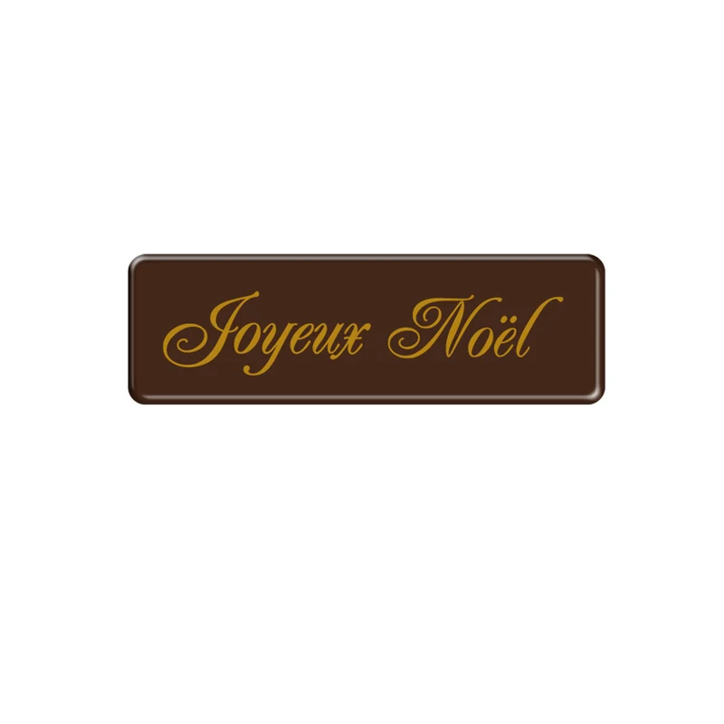 LETRERO CHOCOLATE NEGRO JOYEUX NOËL 54X17MM