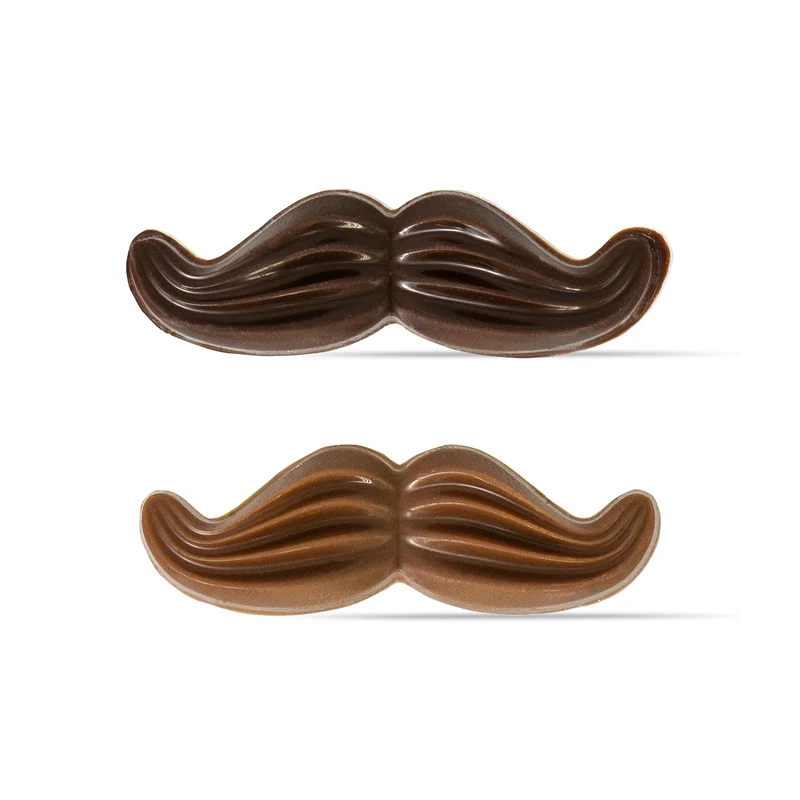 BIGOTES CHOCOLATE NEGRO Y CON LECHE SURTIDO 48X16MM